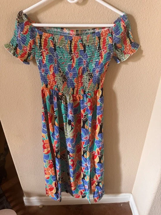 NWT Cupshe Floral Tropical Midi Dress - Picture 4 of 4